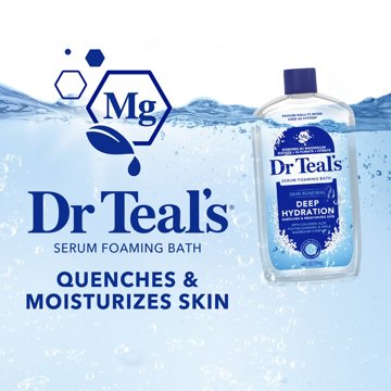 Dr Teal's Skin Renewal Serum Foaming Bath with Magnesium - Deep Hydration, 24 oz