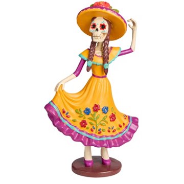 Destination Holiday Day Of The Dead Resin Catrina With Hat