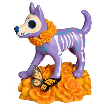 Destination Holiday Day Of The Dead Resin Dog With Flowers