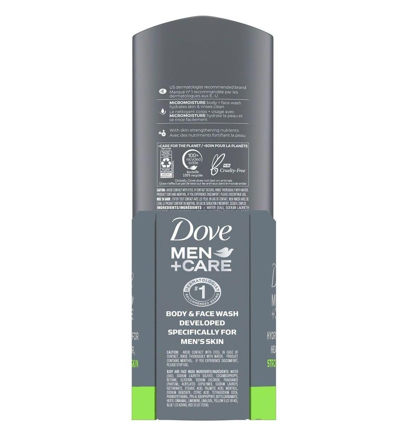 Dove Men+Care Face & Body Wash - Extra Fresh, 2 pk; image 2 of 3