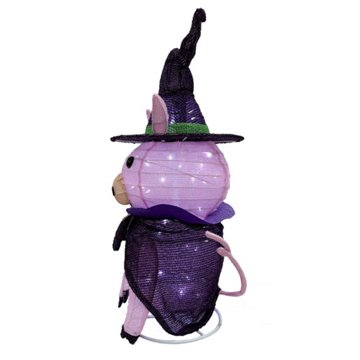 Destination Holiday Light Up Halloween Witch Pig