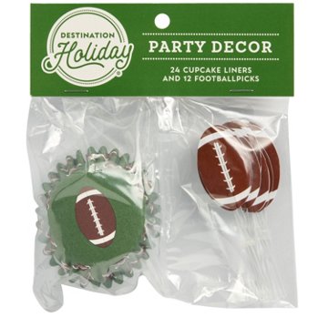Destination Holiday Football Cupcake Kit, 36 ct