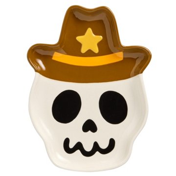 Destination Holiday Cowboy Skull Dolomite Plate, 8''