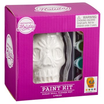 Destination Holiday Day Of Dead Ceramic Skull Paint Set