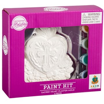 Destination Holiday Day Of Dead Plaster Heart Paint Set