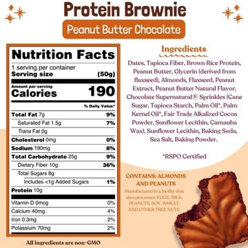 Elavi Peanut Butter Chocolate 10g Protein Brownie