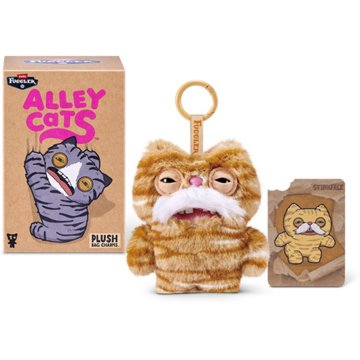 ZURU Fuggler Alley Cats Plush Bag Charm Blind Box, 5"