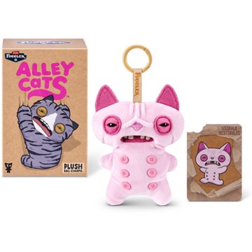 ZURU Fuggler Alley Cats Plush Bag Charm Blind Box, 5"