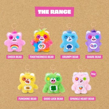Zuru Fuggler Care Bears Plush Bag Charm Blind Box, 5"