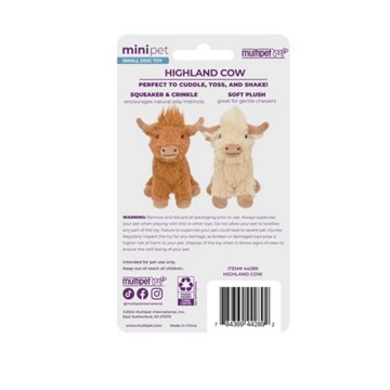 MiniPet Highland Cow Dog Toy