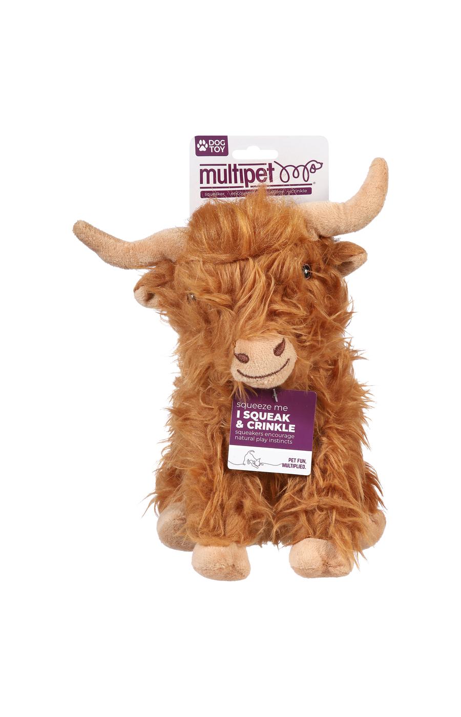 Multipet Highland Cow Dog Toy; image 1 of 2