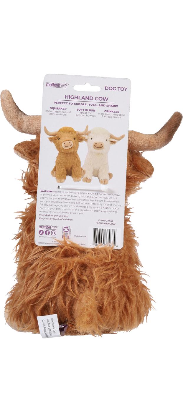 Multipet Highland Cow Dog Toy; image 2 of 2