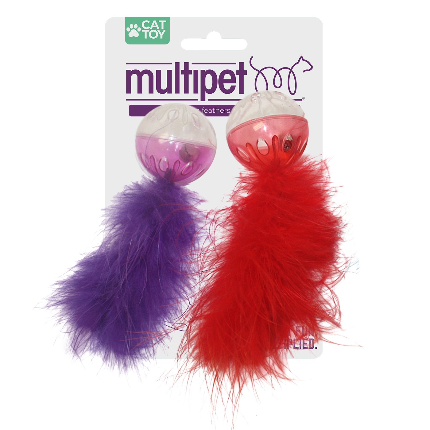 Multipet Lattice Ball With Feather Pack - Shop Balls & fetch toys at H-E-B