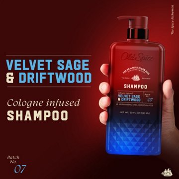 Old Spice Shampoo: The Spice Alchemist, Cologne-Infused Velvet Sage & Driftwood, 20 fl oz