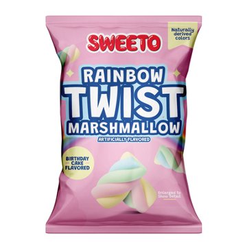 Sweeto Rainbow Twist Marshmallow - Birthday Cake Flavored