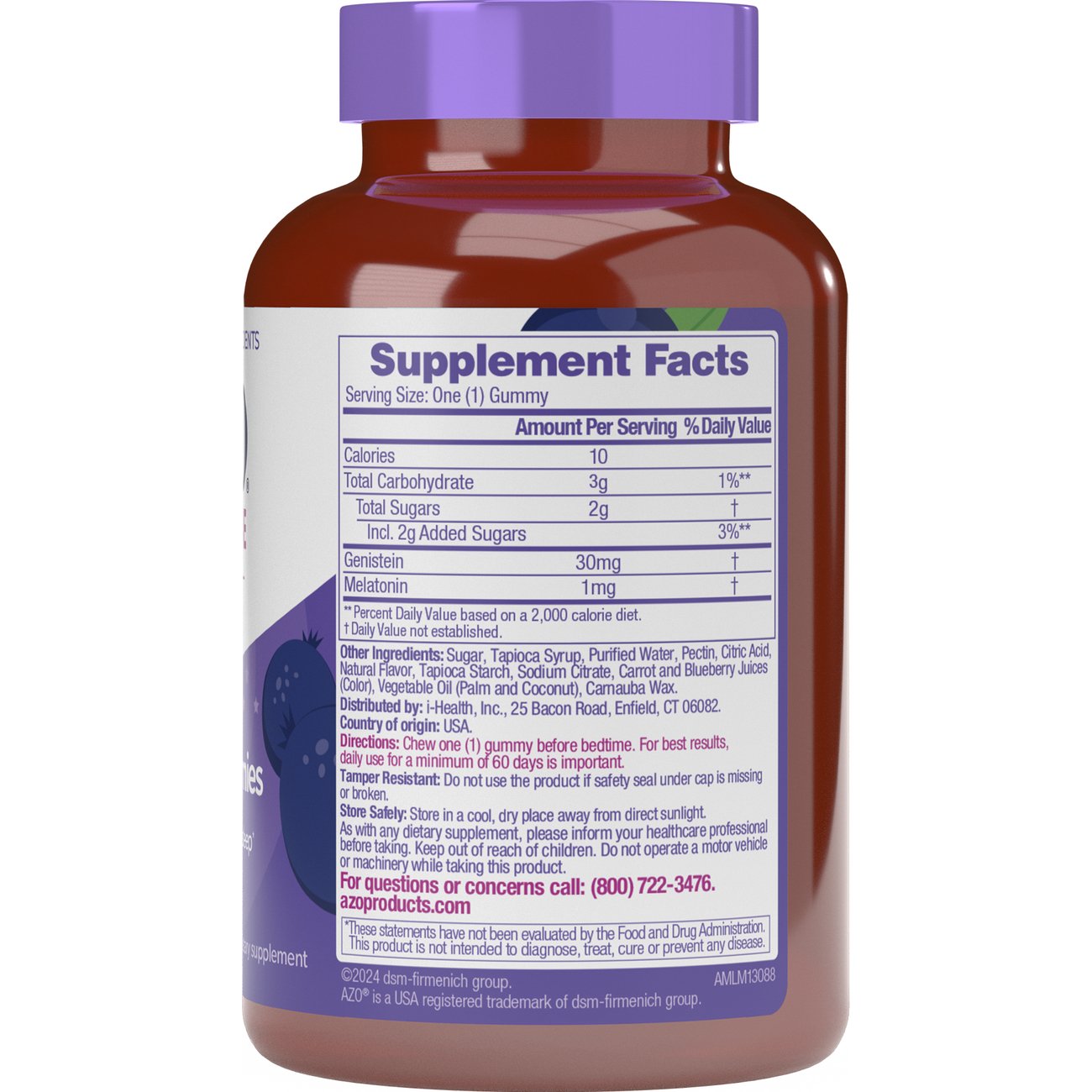 Azo Menopause Relief Nighttime Gummies - Blackcurrant - Shop