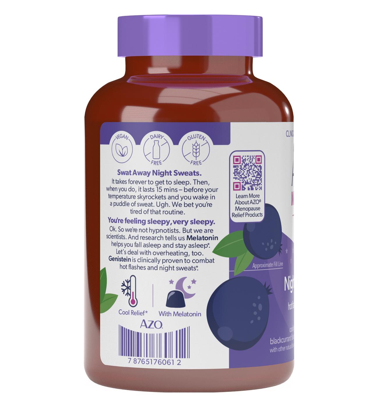 Azo Menopause Relief Nighttime Gummies - Blackcurrant; image 2 of 3