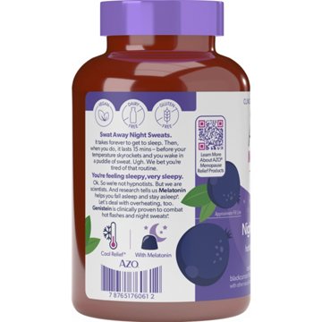 Azo Menopause Relief Nighttime Gummies - Blackcurrant, 30 ct