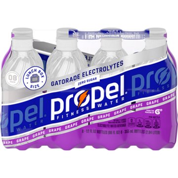 Propel Zero Sugar Grape Water Beverage 8 pk Bottles