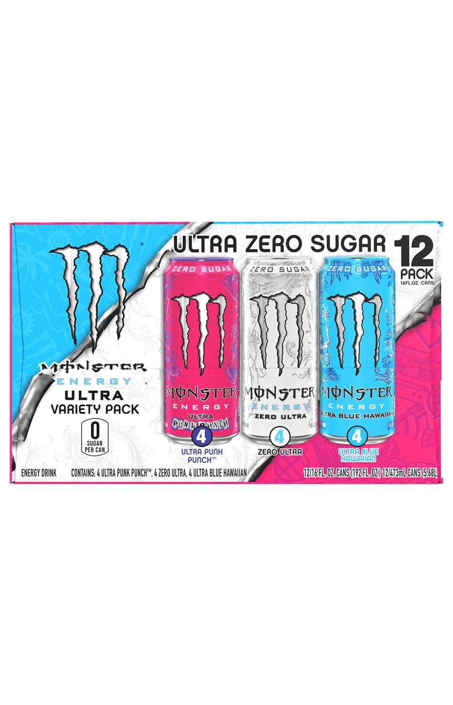 Monster Energy Ultra Ultra Zero Sugar Energy Drink Variety 12 pk Cans; image 1 of 3