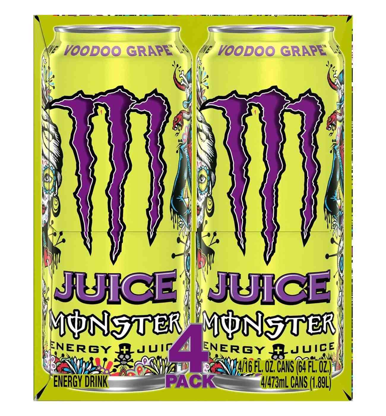 Monster Energy Juice Monster - Voodoo Grape 4 pk Cans; image 2 of 3