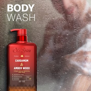 Old Spice Cologne Infused Body Wash - Cardamom & Amber Wood