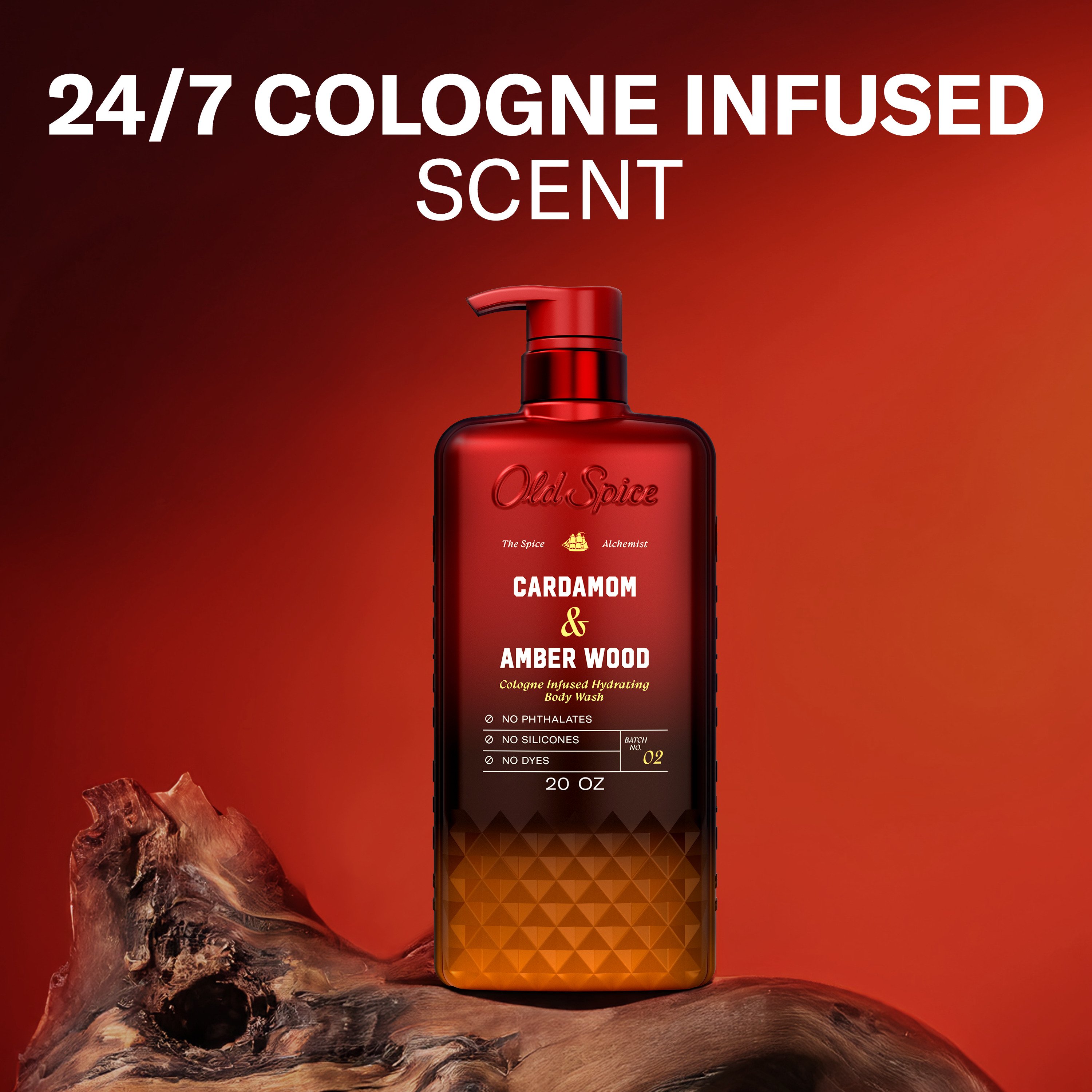 Old Spice Cologne Infused Body Wash - Cardamom & Amber Wood - Shop