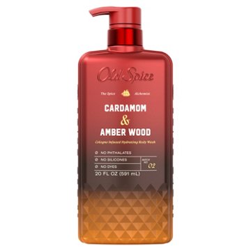 Old Spice Cologne Infused Body Wash - Cardamom & Amber Wood