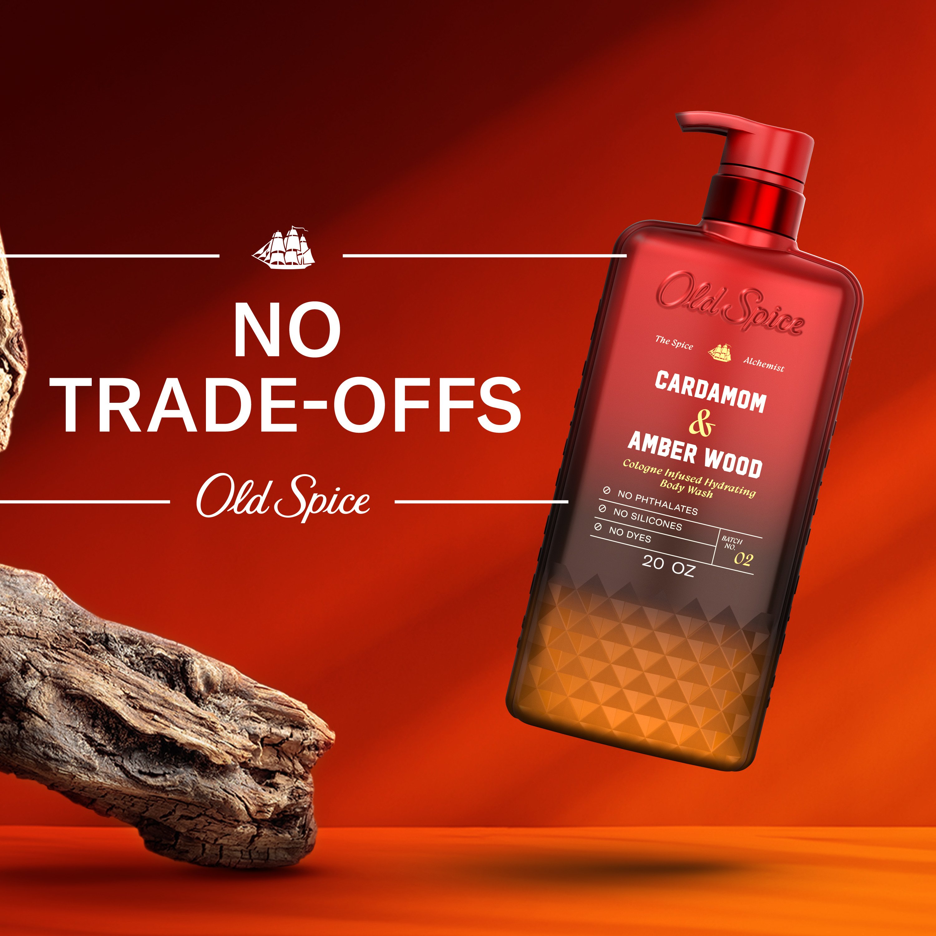 Old Spice Cologne Infused Body Wash - Cardamom & Amber Wood - Shop