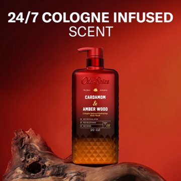 Old Spice Cologne Infused Body Wash - Cardamom & Amber Wood