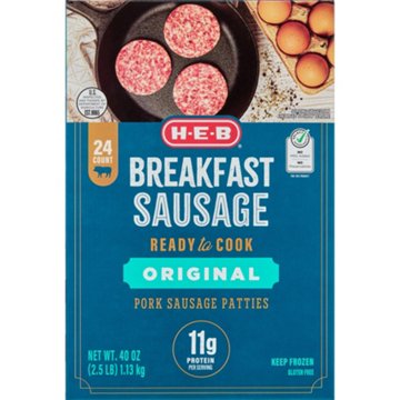 H-E-B Breakfast Sausage Patties - Original 