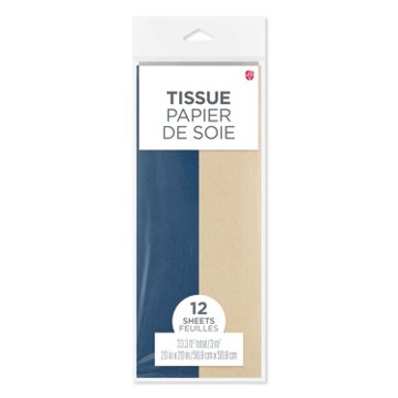 American Greetings Navy Blue & Tan Father's Day Tissue Paper Pack, 20" x 20"