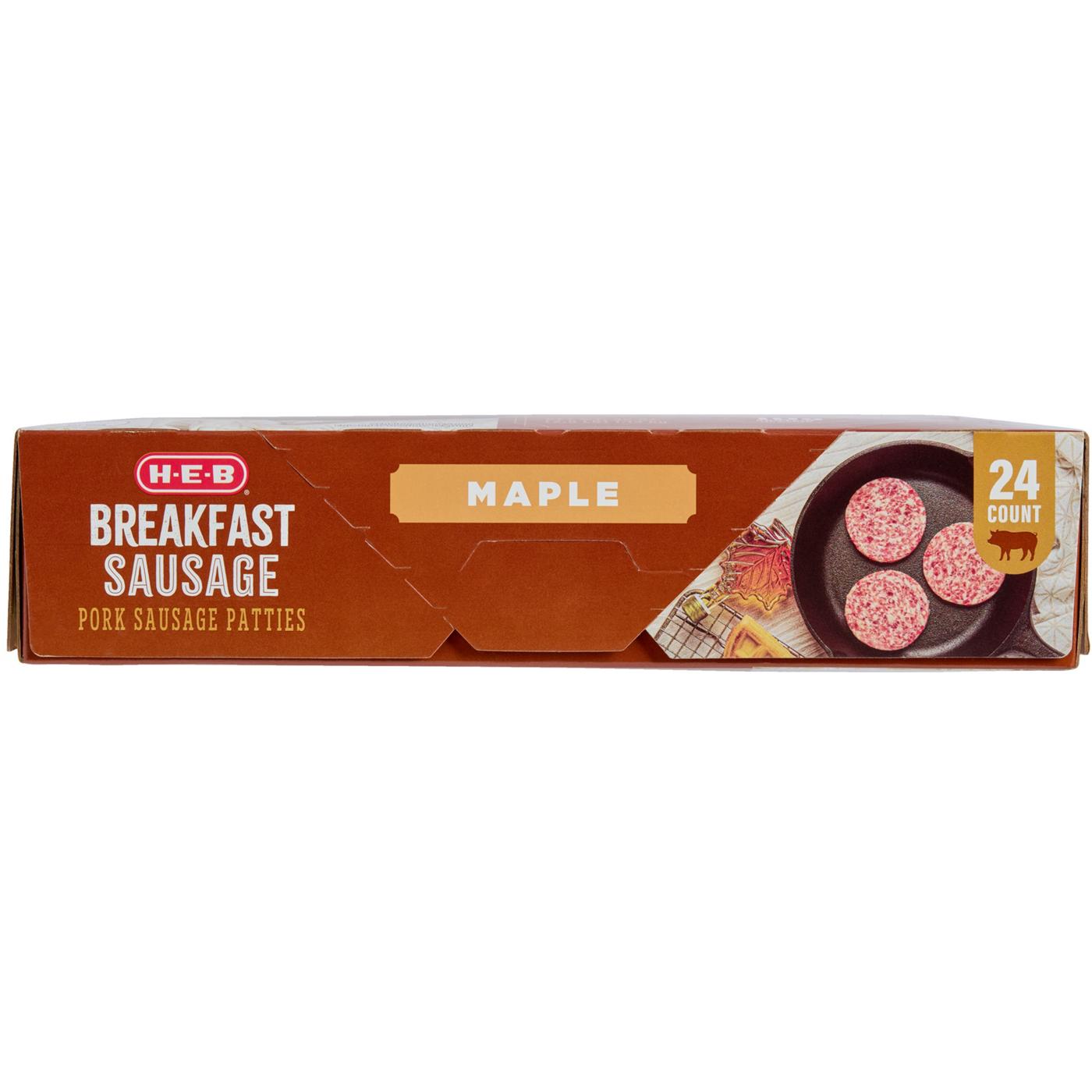 H-E-B Breakfast Sausage Patties - Maple ; image 5 of 7