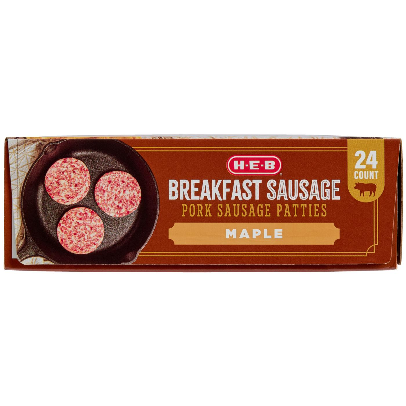 H-E-B Breakfast Sausage Patties - Maple ; image 6 of 7