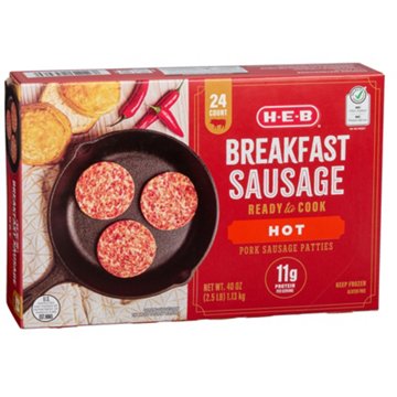 H-E-B Breakfast Sausage Patties - Hot