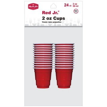 The Bar 2 Ounce Red Cup Shot Glass, 24 ct