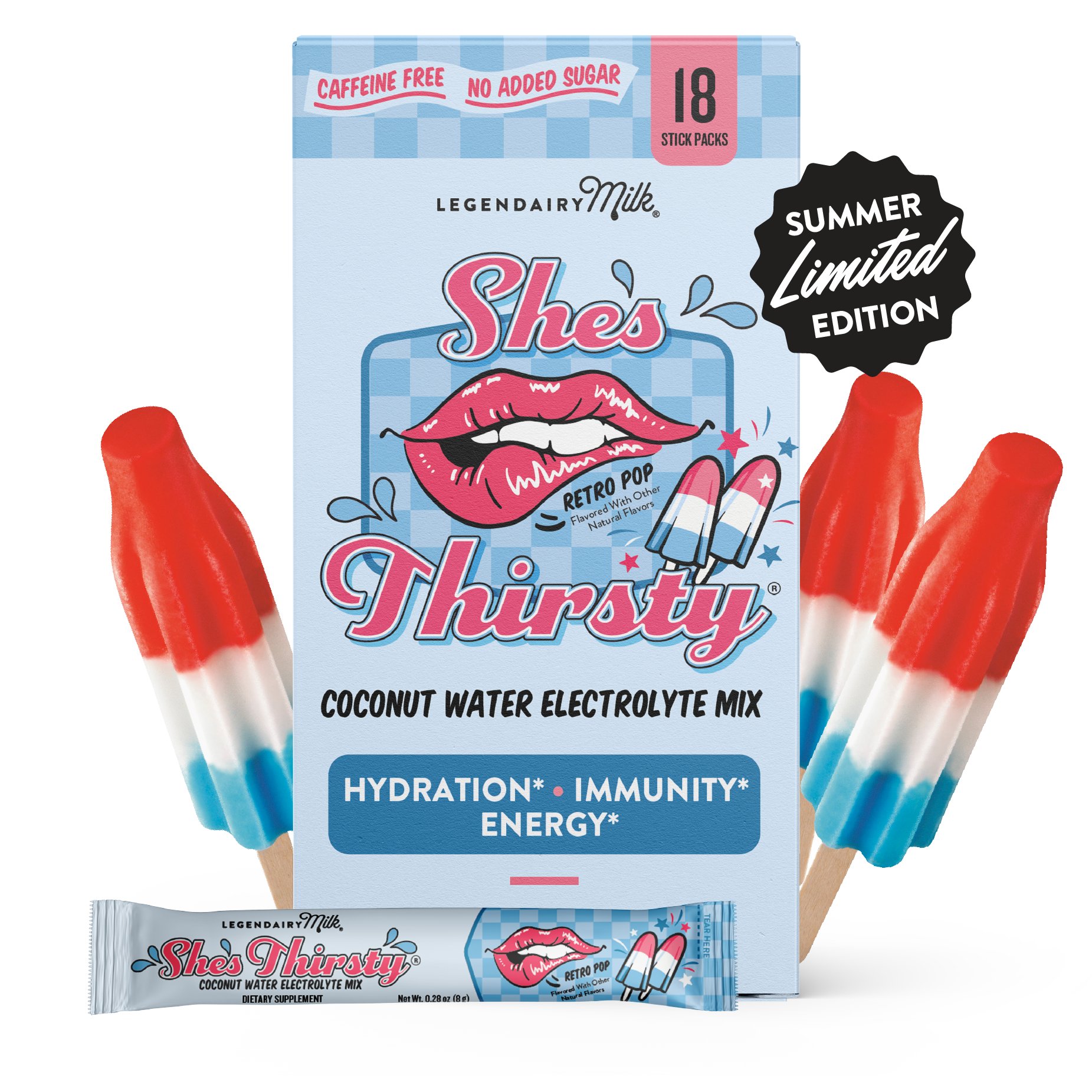 Legendairy Milk She's Thirsty Retro Pop Electolyte Mix - Shop