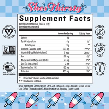 Legendairy Milk She's Thirsty Retro Pop Electolyte Mix, 18 ct