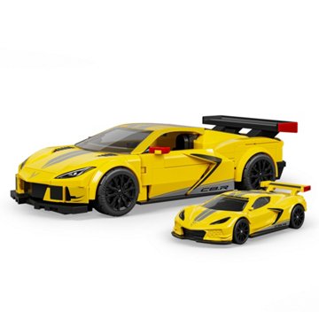 Mattel Brick Shop Hot Wheels '20 Corvette C8.R Building Set, 261 pc