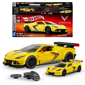 Mattel Brick Shop Hot Wheels '20 Corvette C8.R Building Set, 261 pc