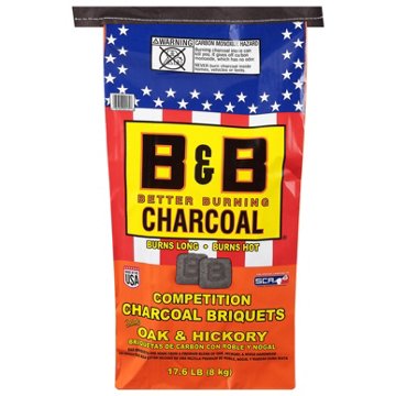 B&B Charcoal Competition Charcoal Briquets, 17.6 lb
