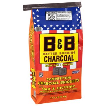 B&B Charcoal Competition Charcoal Briquets, 17.6 lb