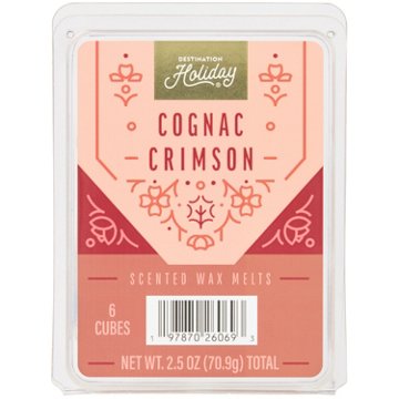 Destination Holiday Cognac Crimson Wax Melts, 6 ct