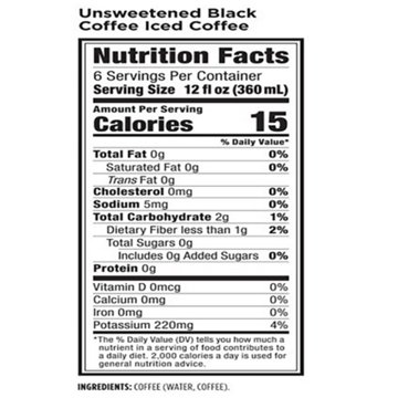 Califia Farms Unsweetened Black Iced Coffee