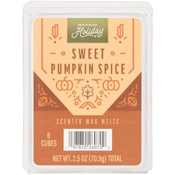 Destination Holiday Sweet Pumpkin Spice Wax Melts, 6 ct