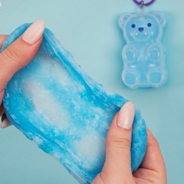 Horizon Group USA Slimygloop Blue Bingsu Cotton Candy Scented Gummy Bear Bag Clip
