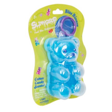 Horizon Group USA Slimygloop Blue Bingsu Cotton Candy Scented Gummy Bear Bag Clip