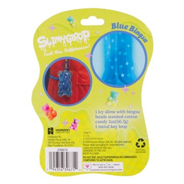 Horizon Group USA Slimygloop Blue Bingsu Cotton Candy Scented Gummy Bear Bag Clip