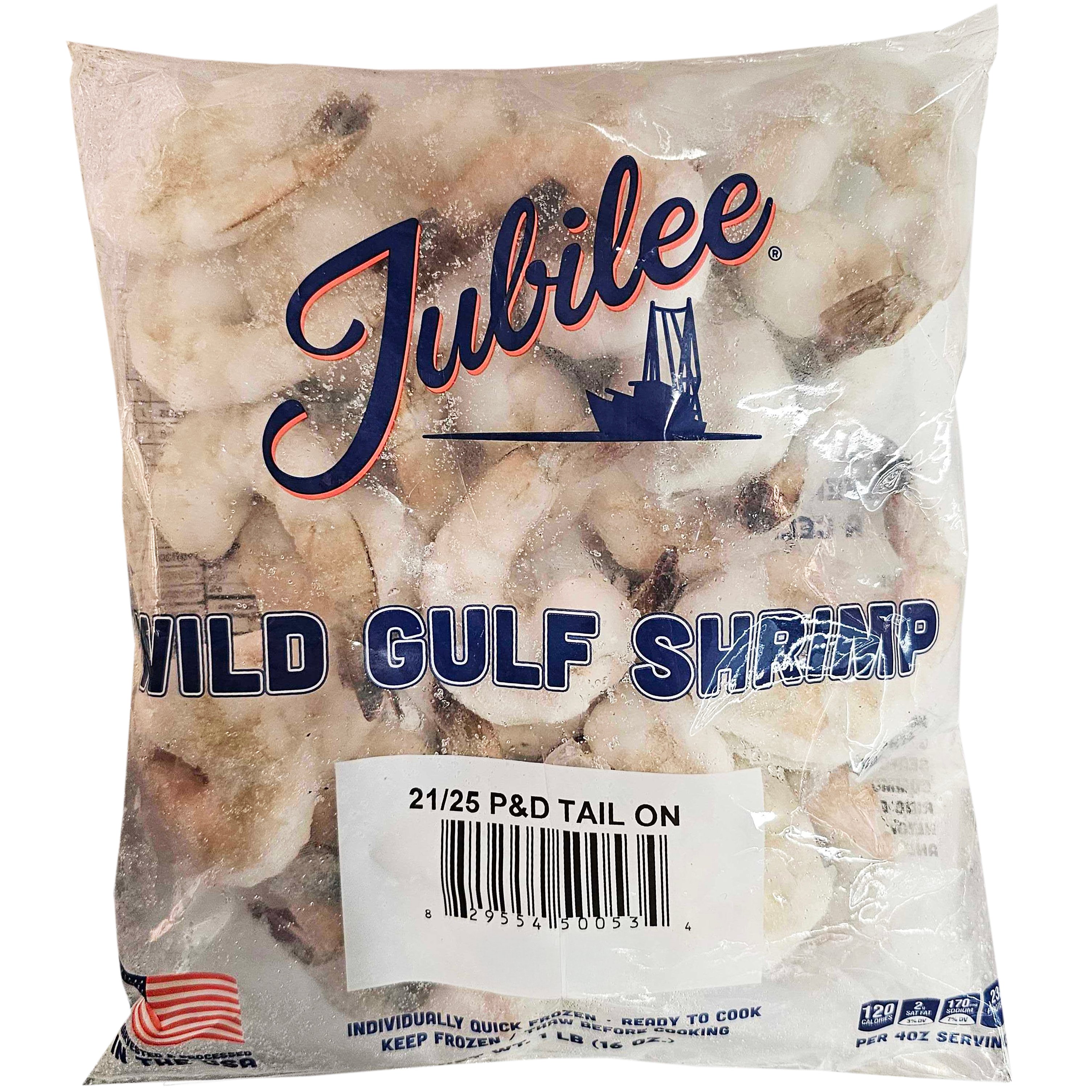 Jubilee 21/25 Count Peeled Tail-On Wild Gulf White Shrimp, 1 lb ...