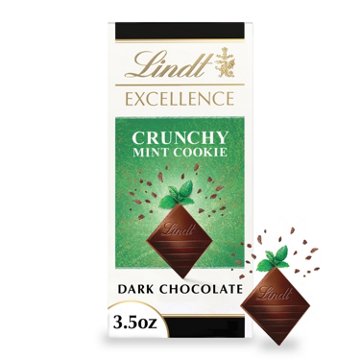 Lindt Excellence Crunchy Mint Cookie Dark Chocolate Bar